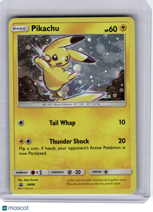 2017 Pokemon—Pikachu #SM98 Sun & Moon—Black Star Promo Holo [Lightly Played]