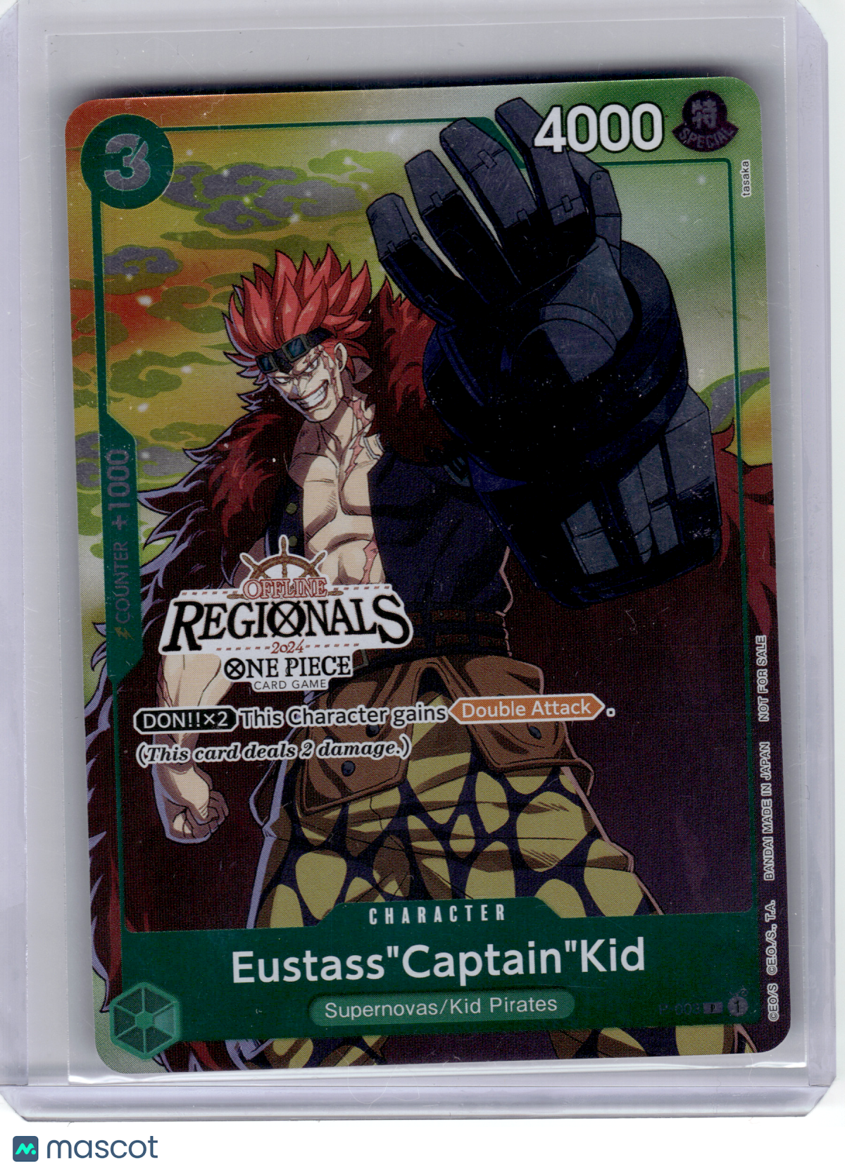2024 One Piece—Eustass "Captain" Kid #P-003 Offline Regionals—Promo Foil