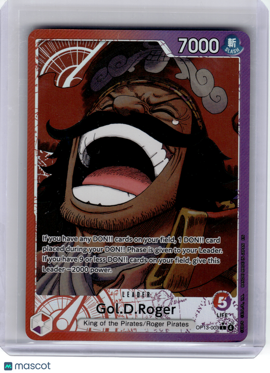 2025 One Piece—Gol.D.Roger #OP13-003 Carrying On His Will—Leader Foil Alt Art