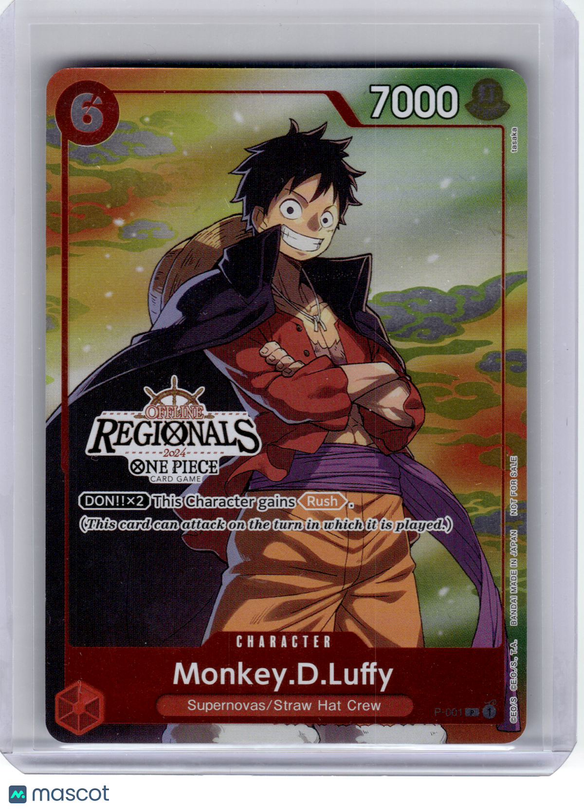 2024 One Piece—Monkey.D.Luffy #P-001 Offline Regionals—Promo Foil