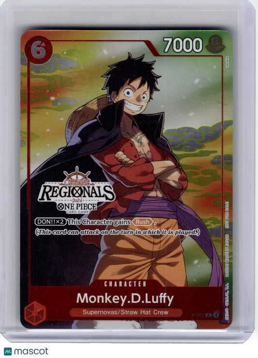 2024 One Piece—Monkey.D.Luffy #P-001 Offline Regionals—Promo Foil