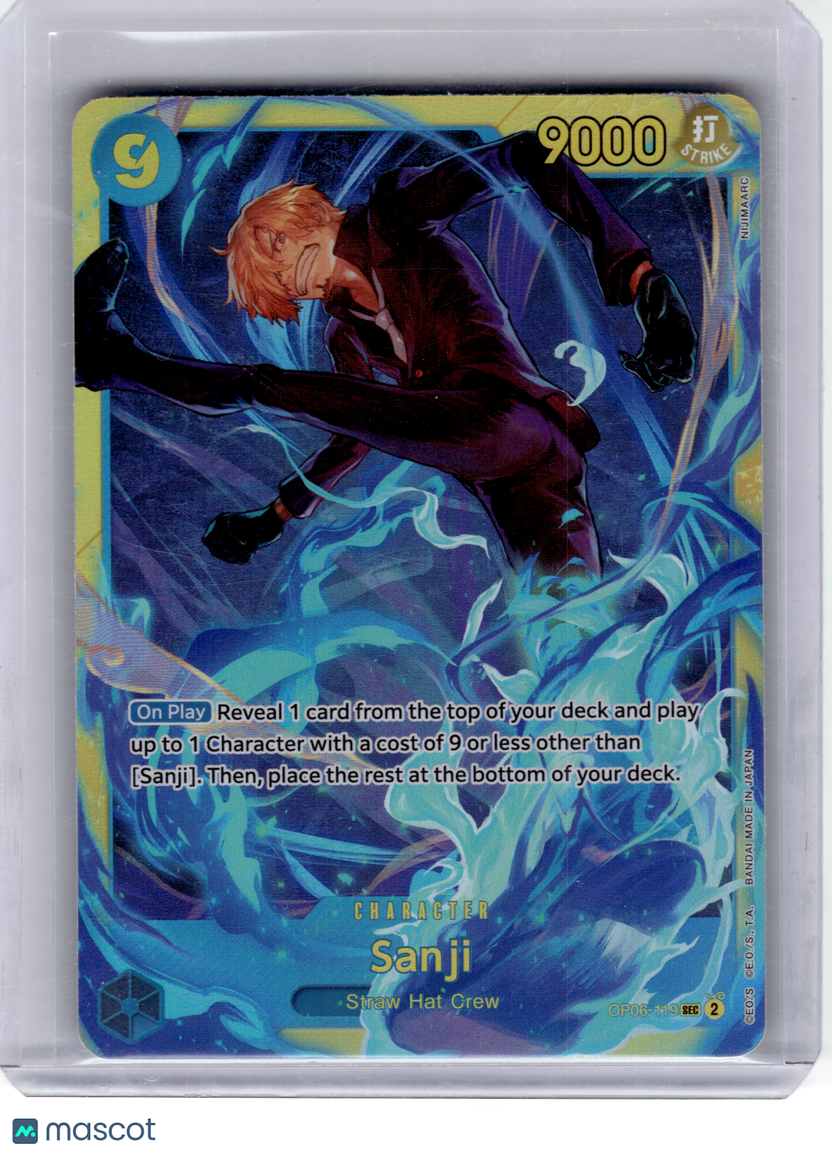2024 One Piece—Sanji #OP06-119 Wings of the Captain—Secret Rare Foil