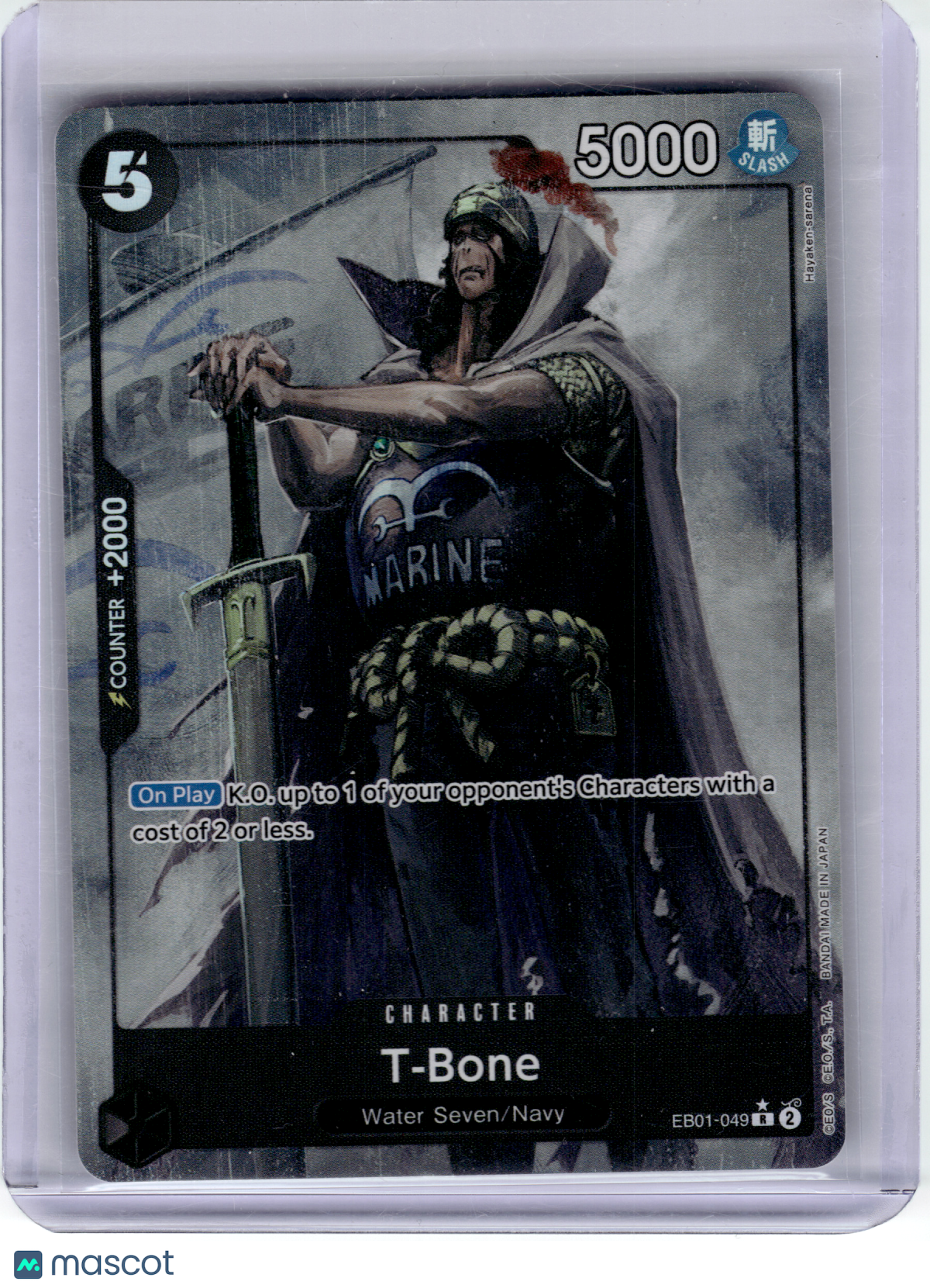 2024 One Piece—T-Bone #EB01-049 Memorial Collection—Rare Foil Alt Art