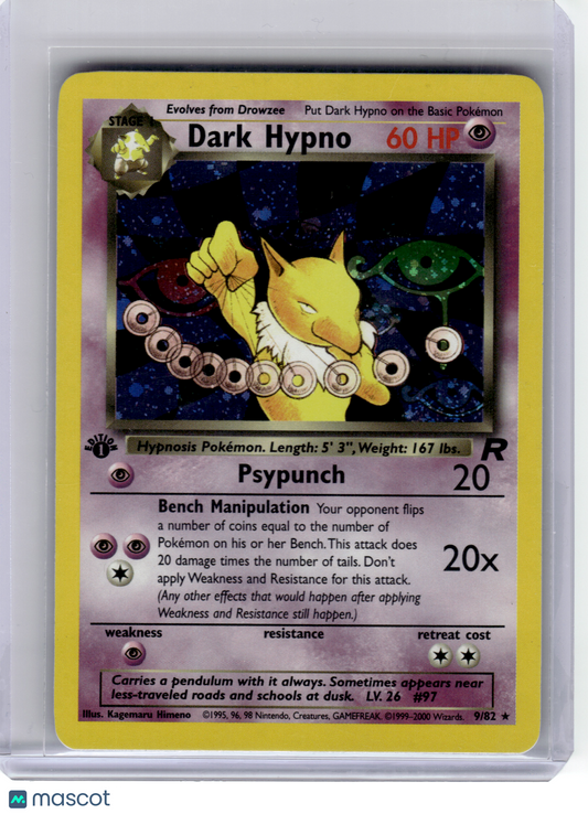 2000 Pokemon—Dark Hypno #9 Team Rocket—Rare Holo [Lightly Played] 1st Edition