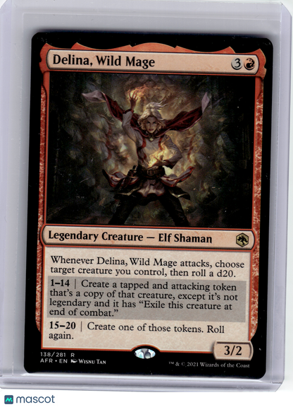 2021 Magic: The Gathering—Delina, Wild Mage #138/281 AFR—Rare Non-Foil