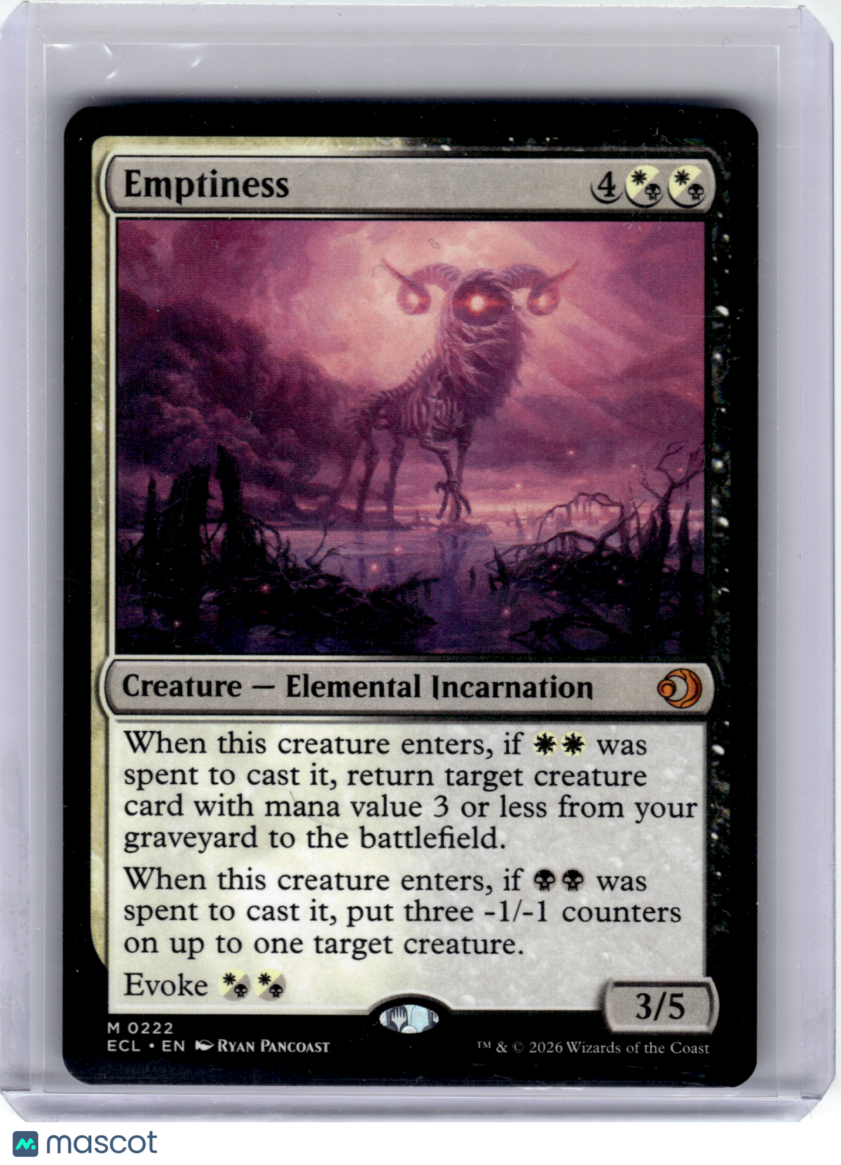 2026 Magic: The Gathering—Emptiness #222 Lorwyn Eclipsed—Mythic Non-Foil