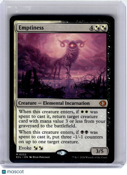 2026 Magic: The Gathering—Emptiness #222 Lorwyn Eclipsed—Mythic Non-Foil