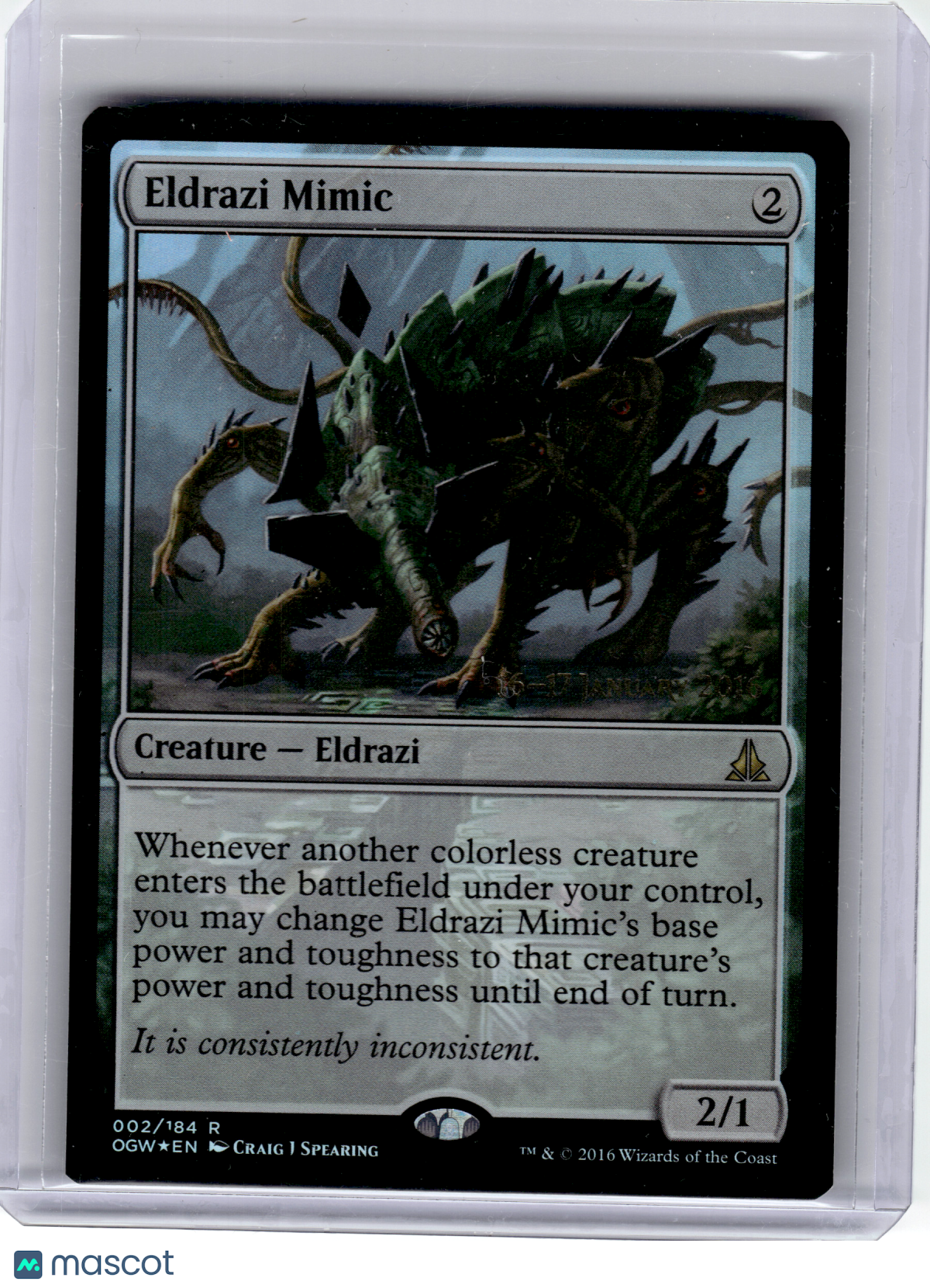 2016 MagicTCG—Eldrazi Mimic #002/184 Prerelease Cards—Rare Foil (Prerelease)