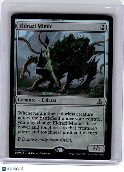 2016 MagicTCG—Eldrazi Mimic #002/184 Prerelease Cards—Rare Foil (Prerelease)