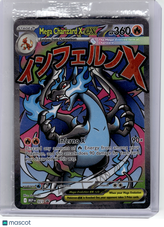 2025 Pokemon—Mega Charizard X EX #23 Mega Evolution—Black Star Promo (Sealed)
