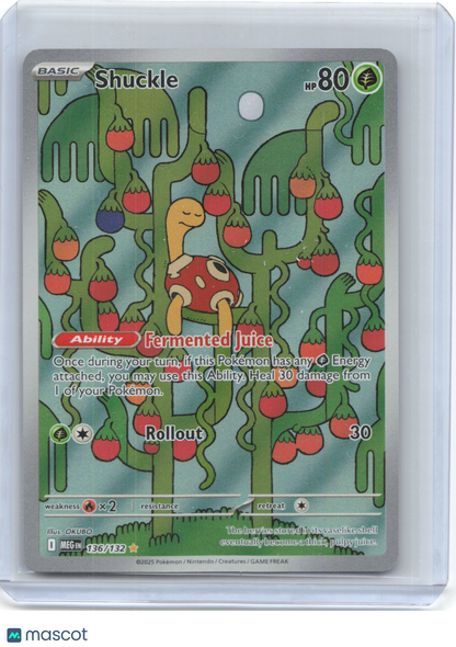 2025 Pokemon—Shuckle #136/132 Mega Evolution—Illustration Rare Foil
