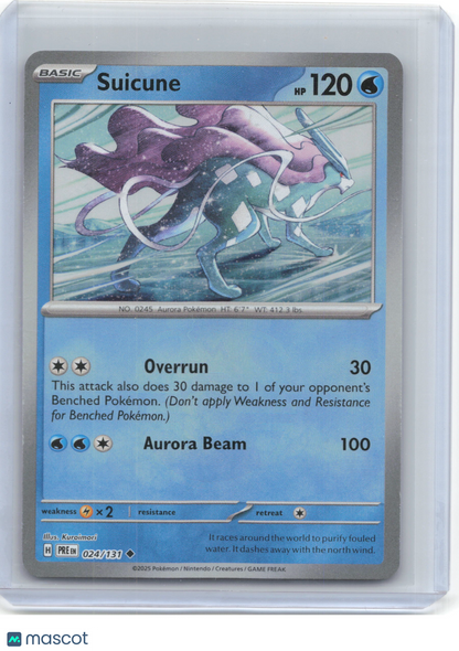 2025 Pokemon—Suicune #24/131 S&V Prismatic Evolutions—Uncommon RH (Master Ball)