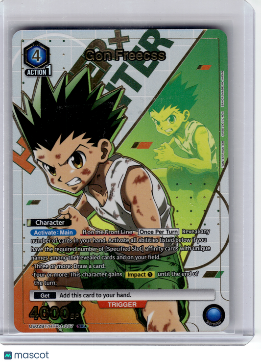 2024 Union Arena—Gon Freecss #UE02BT/HTR-1-007 HUNTER X HUNTER—Super Rare Foil