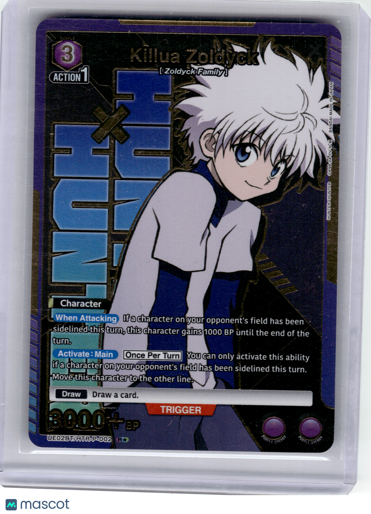 2024 Union Arena—Killua Zoldyck #UE03BT/HTR-P-002 HUNTER X HUNTER—Rare Foil