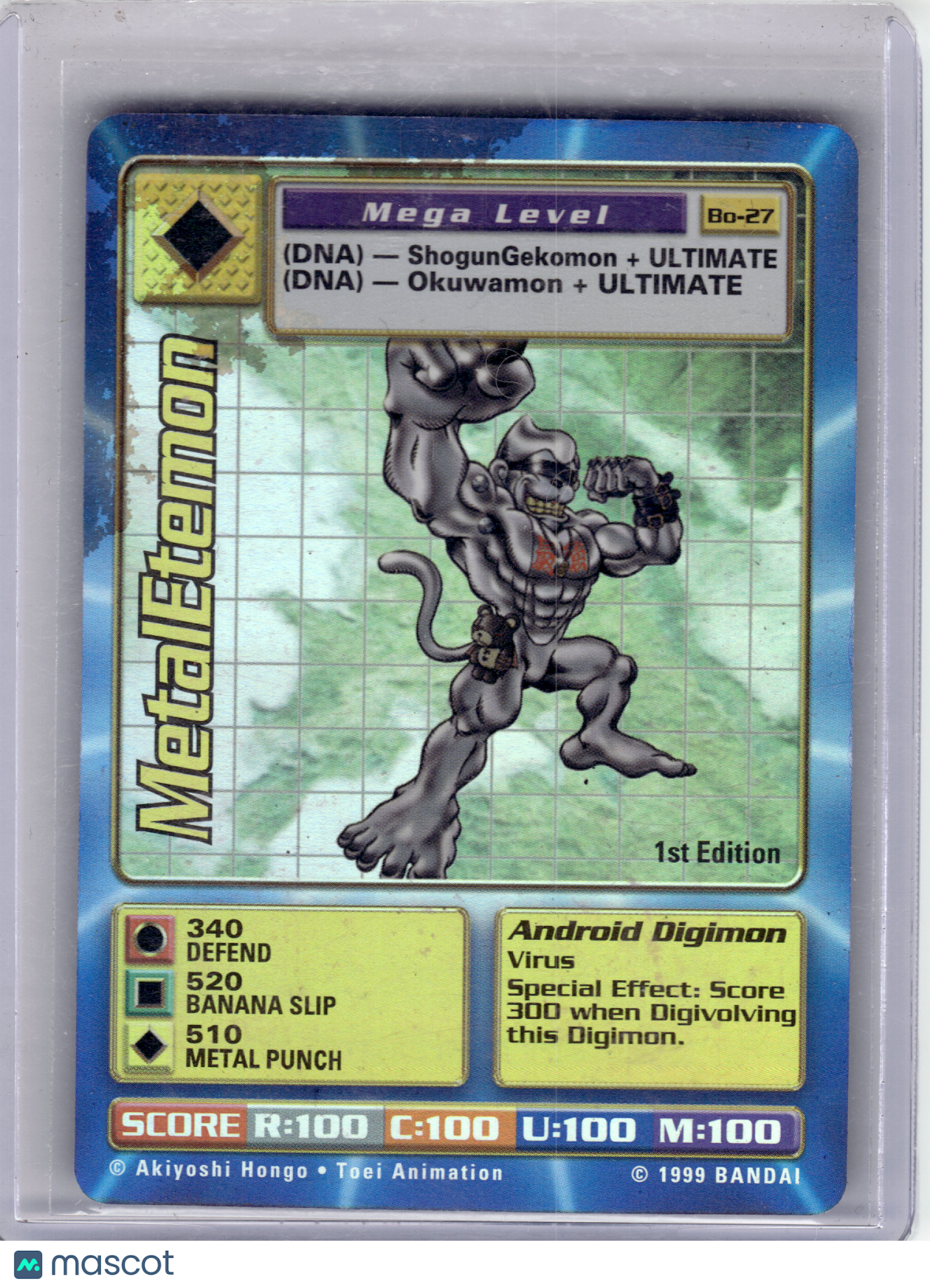 1999 Digimon—MetalEtemon #BO-27 Battle Series 1—Rare Foil (1st Edition) [LP]