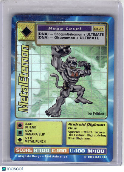 1999 Digimon—MetalEtemon #BO-27 Battle Series 1—Rare Foil (1st Edition) [LP]