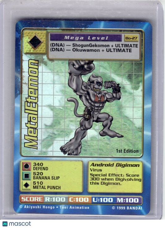 1999 Digimon—MetalEtemon #BO-27 Battle Series 1—Rare Foil (1st Edition) [LP]