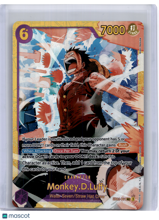 2025 One Piece—Monkey.D.Luffy #EB02-061 Anime 25th Collection—Secret Rare Foil