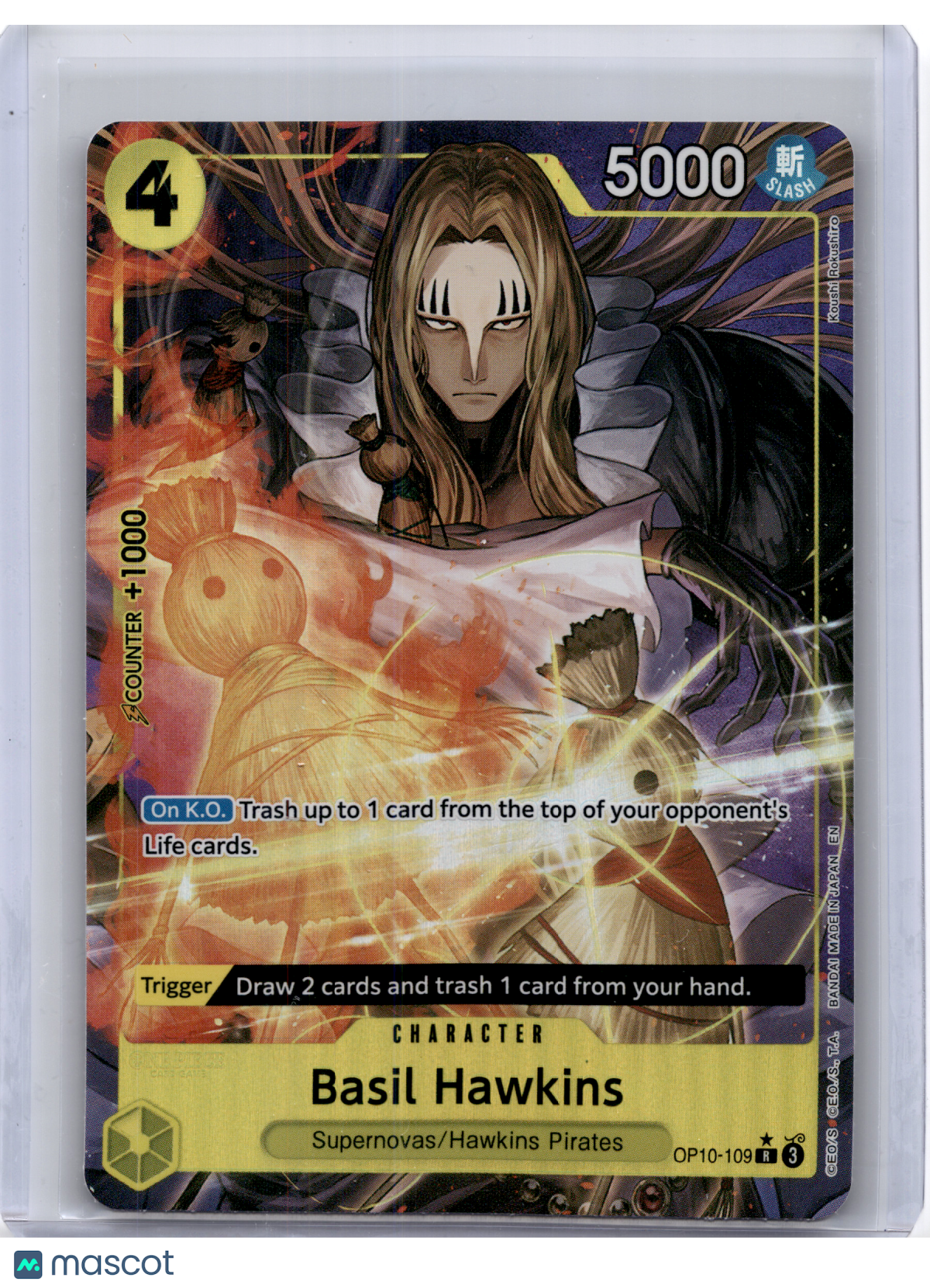 2025 One Piece—Basil Hawkins #OP10-109 The Best Vol. 2 (Premium)—Rare Alt Art