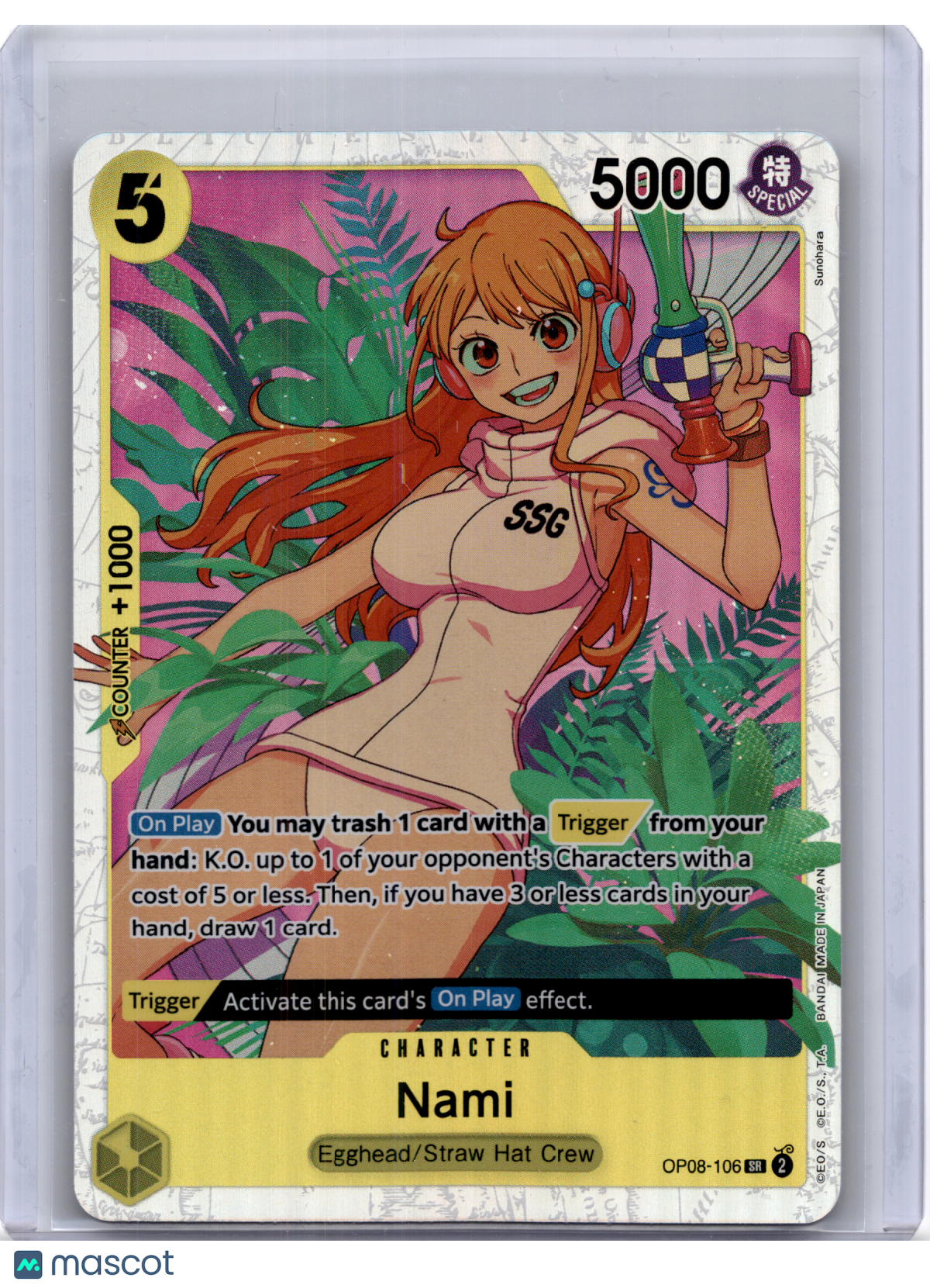 2024 One Piece—Nami #OP08-106 Two Legends—Super Rare Foil