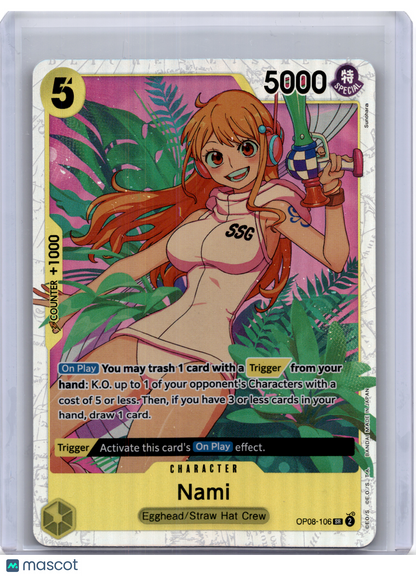 2024 One Piece—Nami #OP08-106 Two Legends—Super Rare Foil