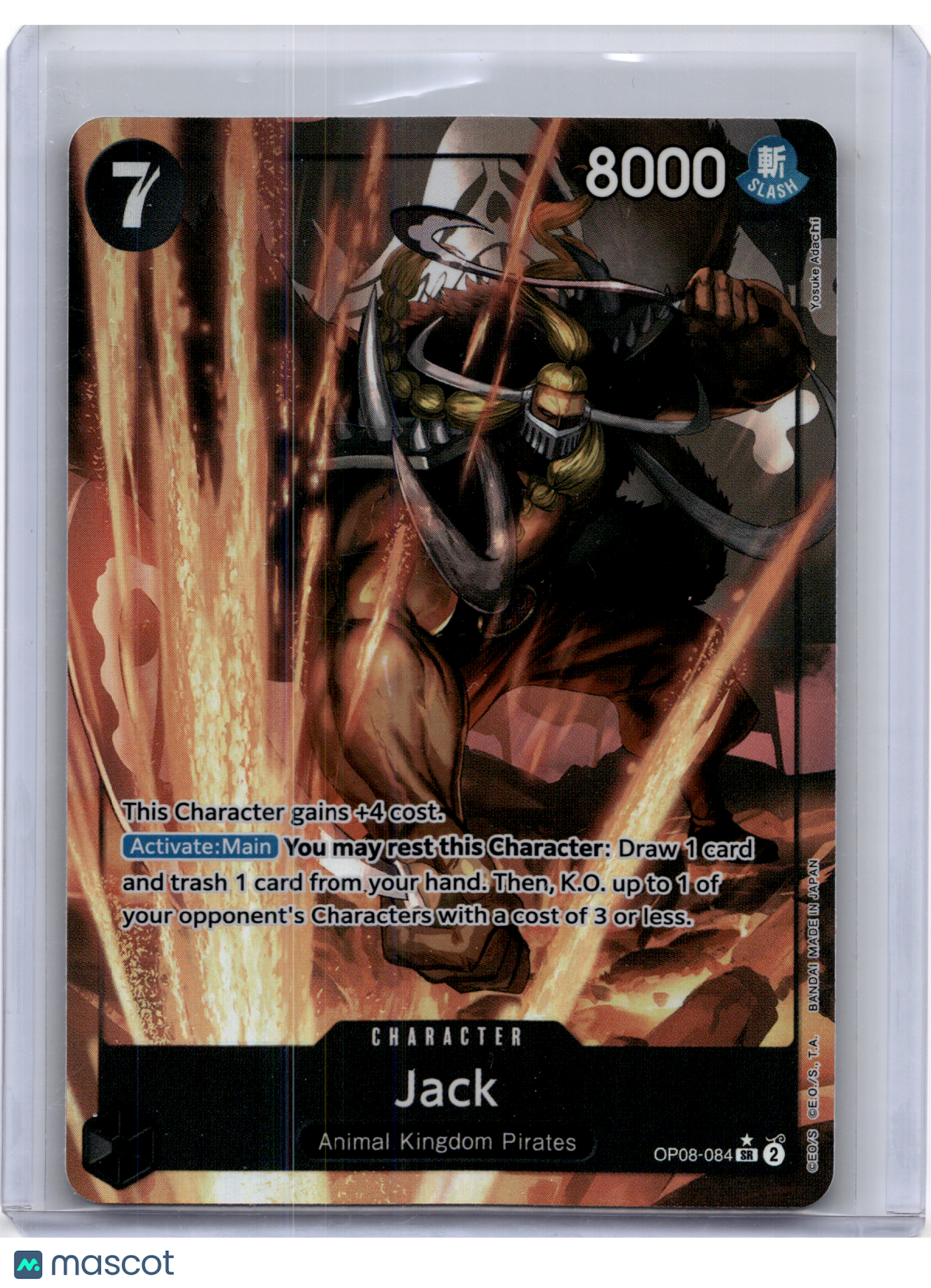 2024 One Piece—Jack #OP08-084 Two Legends—Super Rare Foil Alt Art