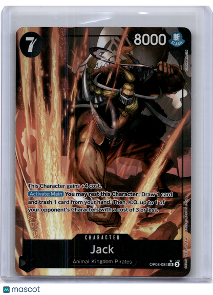 2024 One Piece—Jack #OP08-084 Two Legends—Super Rare Foil Alt Art