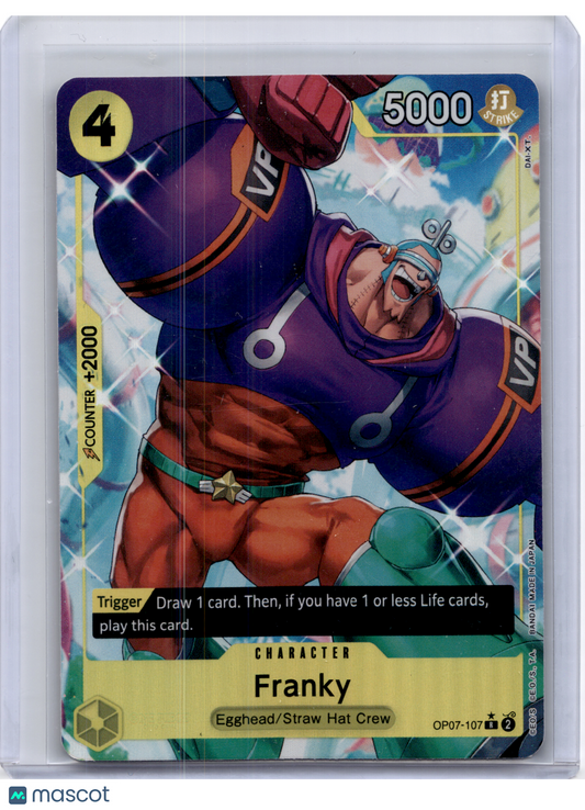 2024 One Piece—Franky #OP07-107 500 Years in the Future—Rare Foil Alt Art