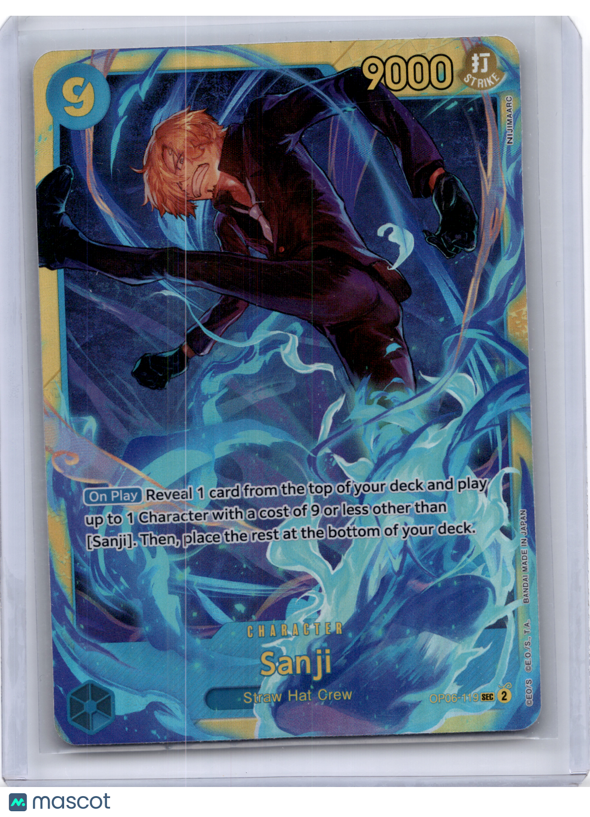 2024 One Piece—Sanji #OP06-119 Emperors in the New World—Secret Rare Foil