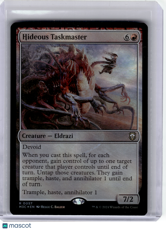 2024 Magic: The Gathering—Hideous Taskmaster #0057 M3C—Rare Foil (Ripple)