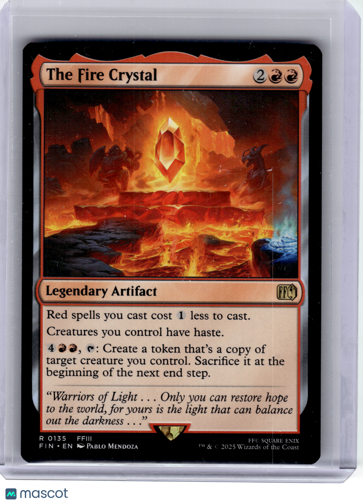 2025 Magic: The Gathering—The Fire Crystal #0135 Final Fantasy—Rare Non-Foil