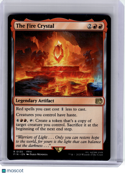 2025 Magic: The Gathering—The Fire Crystal #0135 Final Fantasy—Rare Non-Foil