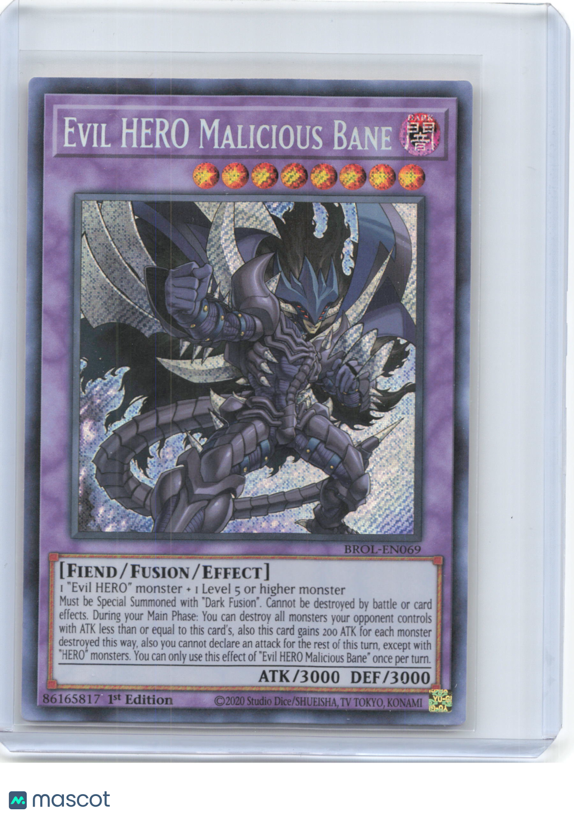 2020 YuGiOh!—Evil HERO Malicious Bane #BROL-EN069—Secret Rare Foil 1st Edition