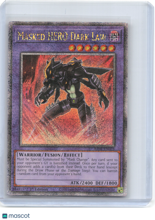 2020 YuGiOh!—Masked HERO Dark Law #RA01-EN025—QCSR Foil 1st Ed
