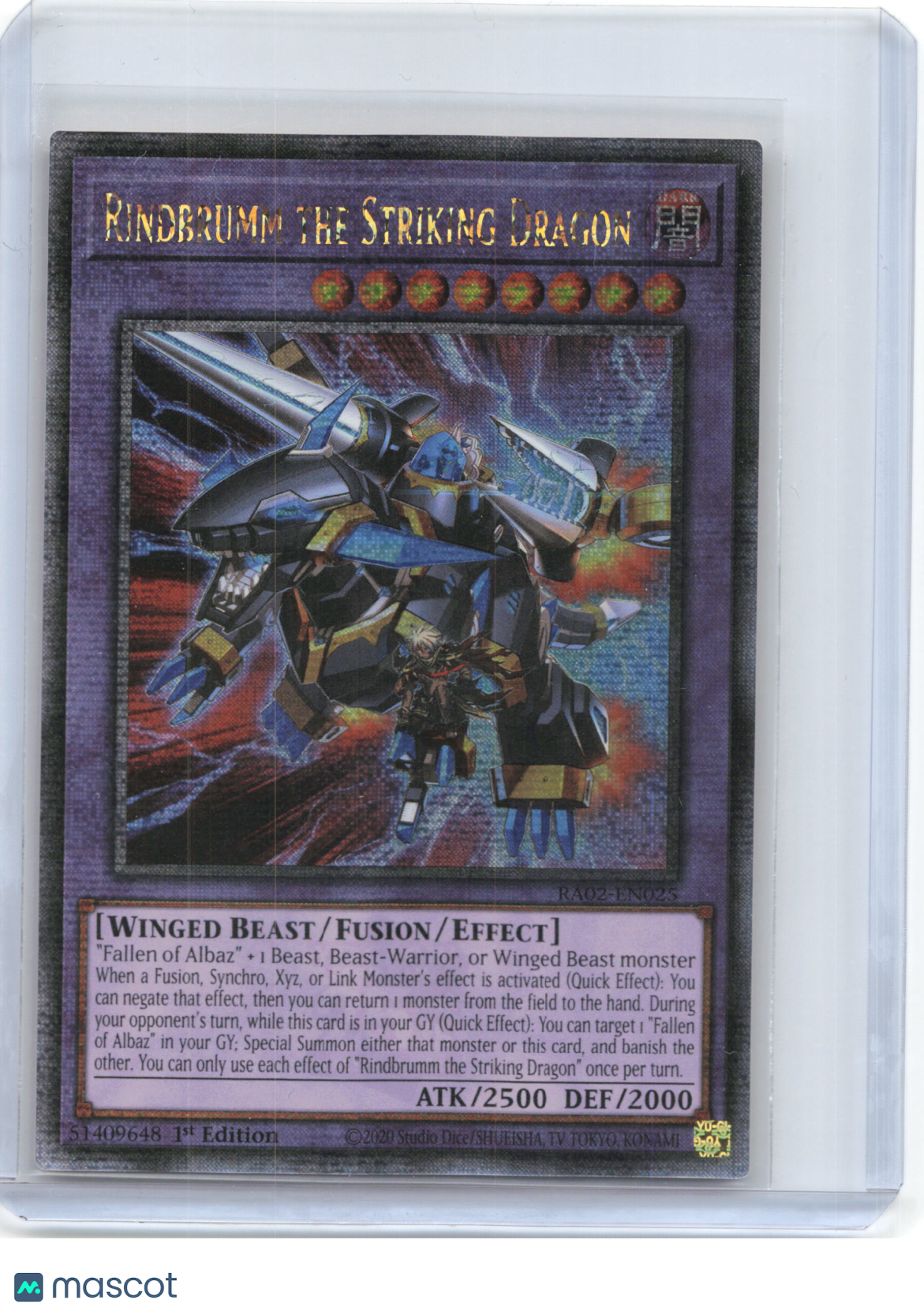 2024 YuGiOh!—Rindbrumm the Striking Dragon #RA02-EN025—QCSR Foil 1st Edition