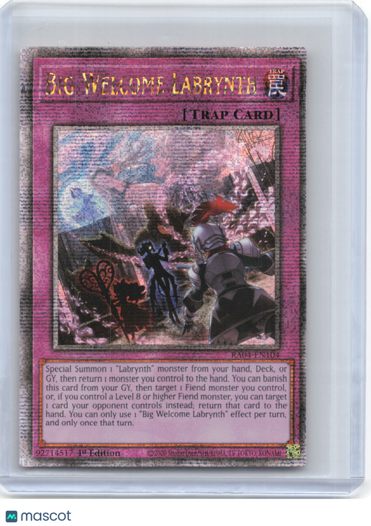 2025 YuGiOh!—Big Welcome Labrynth #RA04-EN104—QCSR Foil 1st Edition