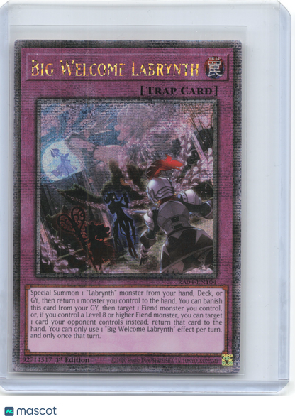2025 YuGiOh!—Big Welcome Labrynth #RA04-EN104—QCSR  Foil 1st Edition