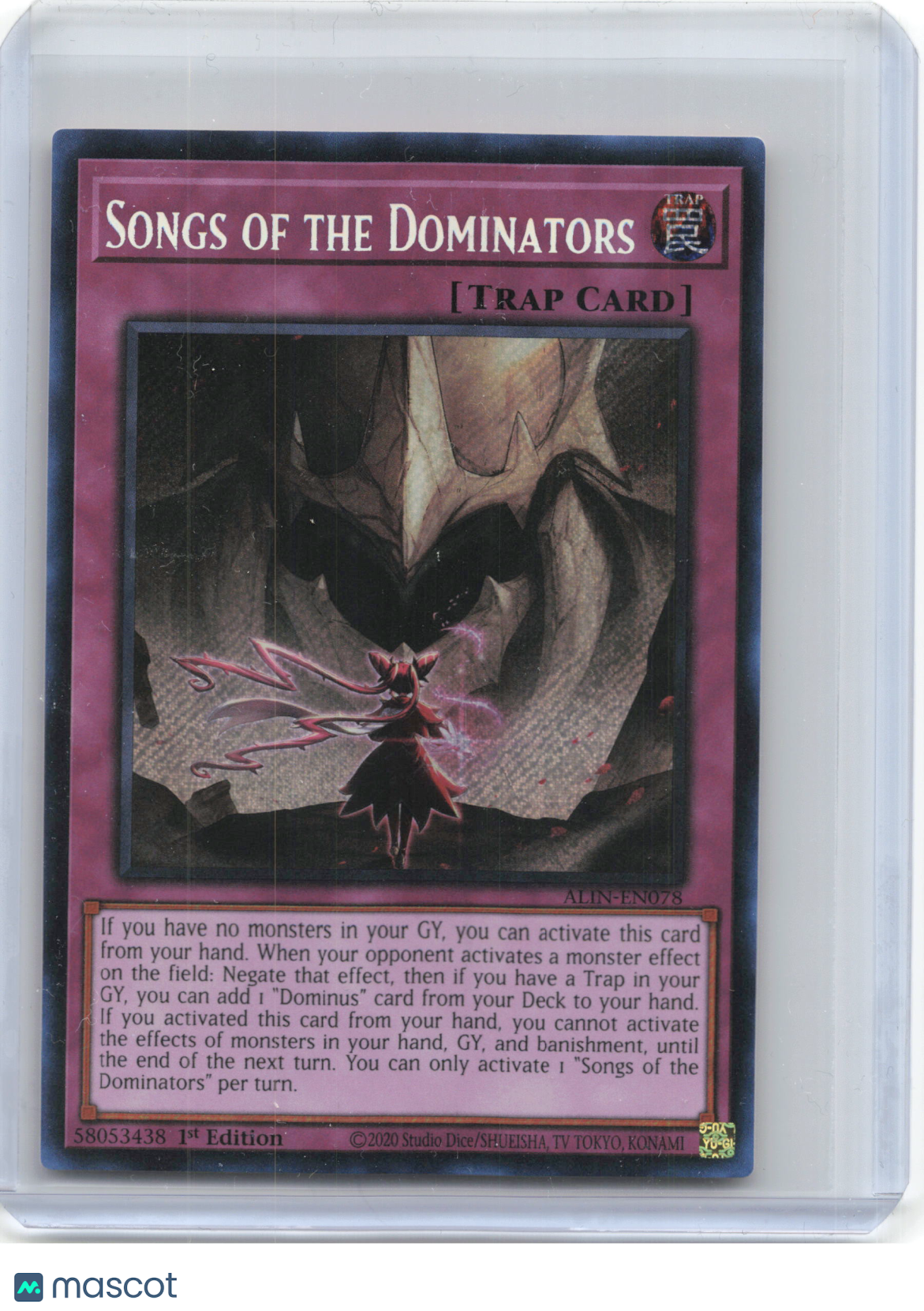2025 YuGiOh!—Songs of the Dominators #ALIN-EN078—Secret Rare Foil 1st Edition