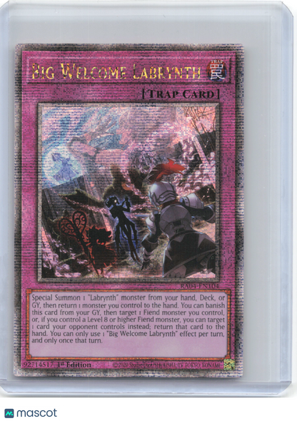 2025 YuGiOh!—Big Welcome Labrynth #RA04-EN104—QCSR Foil 1st Edition