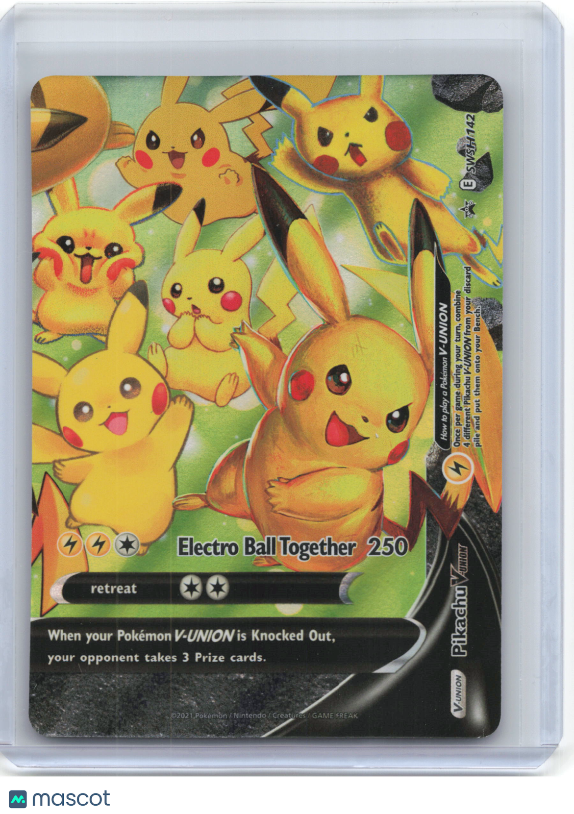 2021 Pokemon—Pikachu V-Union #SWSH142 Sword & Shield Promo Cards—(Set of 4)