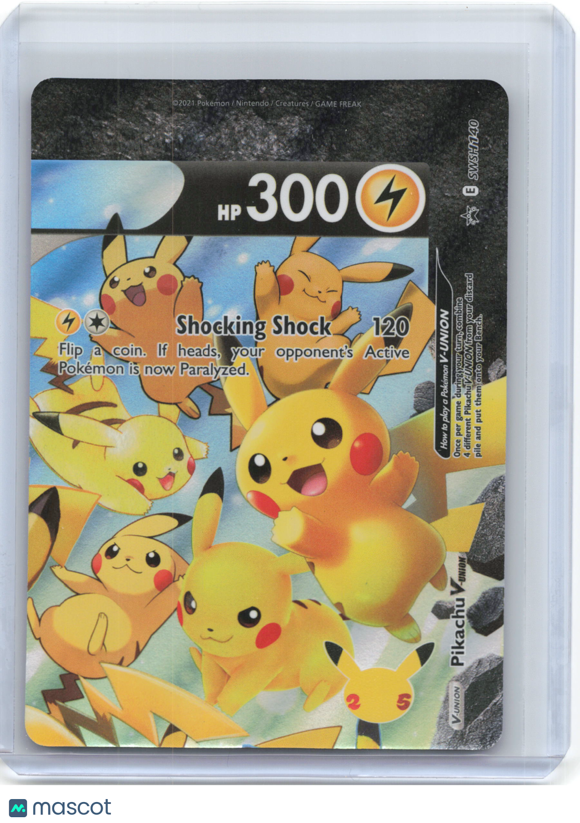 2021 Pokemon—Pikachu V-Union #SWSH144 Sword & Shield Promo Cards—(Set of 4)