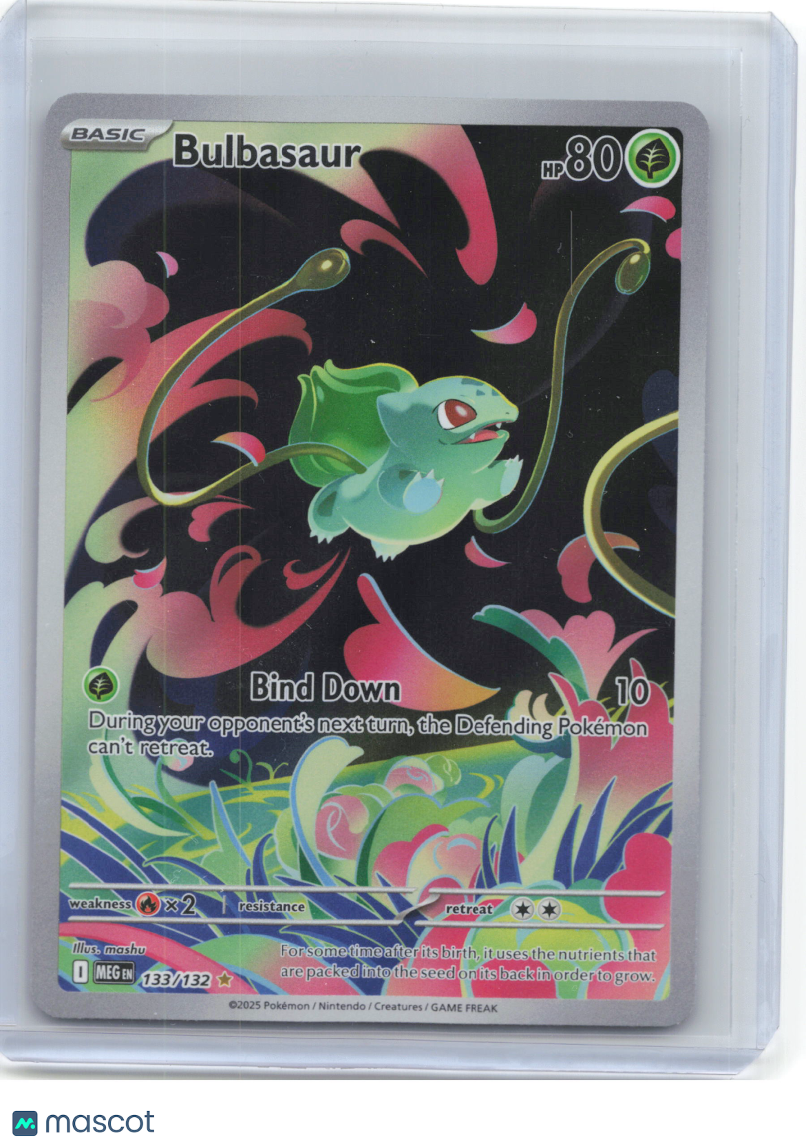 2025 Pokemon—Bulbasaur #133/132 Mega Evolution—Illustration Rare Foil