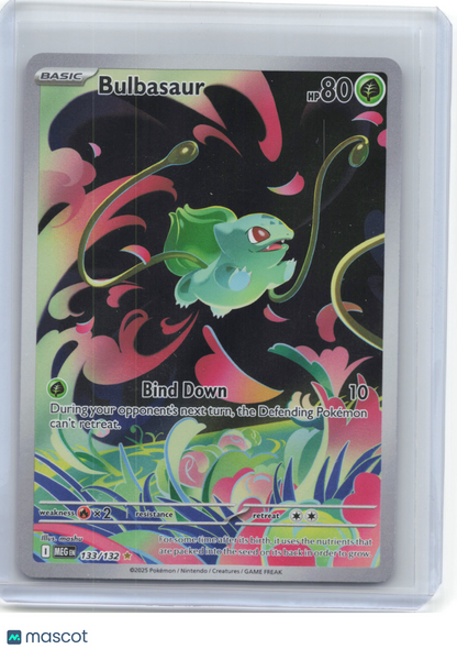 2025 Pokemon—Bulbasaur #133/132 Mega Evolution—Illustration Rare Foil