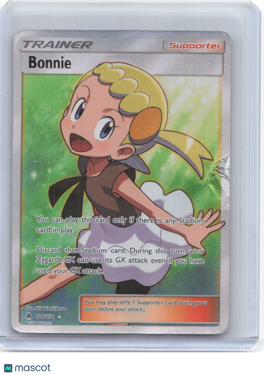 2018 Pokemon—Bonnie #128/131 Sun& Moon: Forbidden Light—Ultra Rare Foil (DMG)
