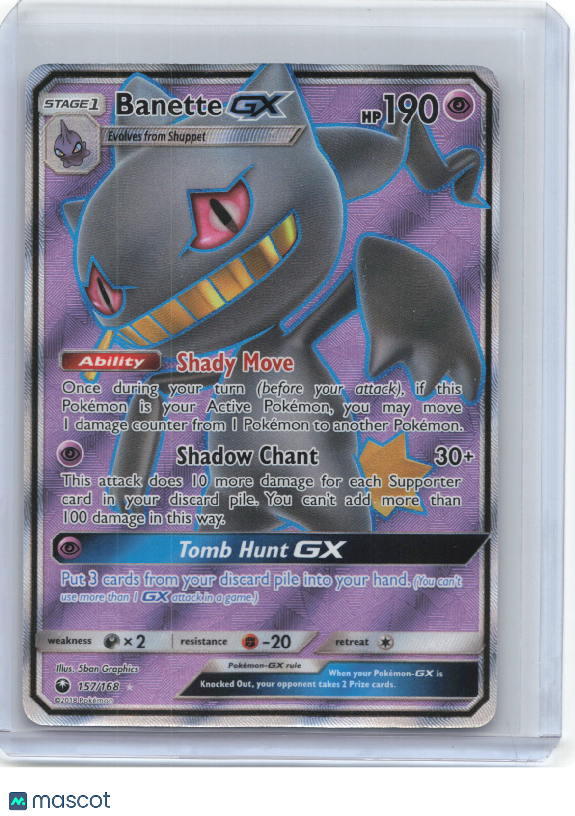 2018 Pokemon—Banette GX #157/168 Celestial Storm—Ultra Rare Foil (Full Art)