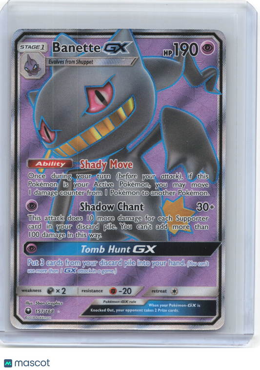 2018 Pokemon—Banette GX #157/168 Celestial Storm—Ultra Rare Foil (Full Art)