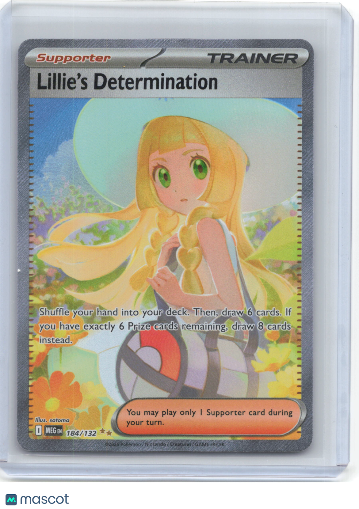2025 Pokemon—Lillie's Determination #184/132 Mega Evolution—SIR Holo