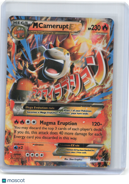 2017 Pokemon—M Camerupt EX #XY198 XY Promo Cards—Black Star Promo Foil