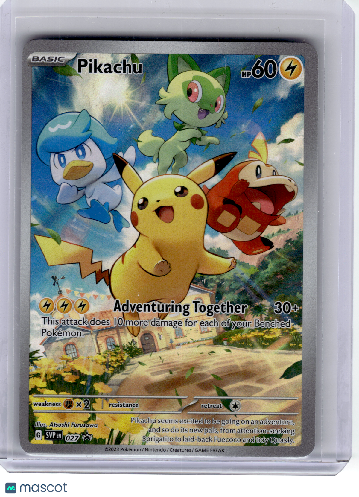 2023 Pokemon—Pikachu #EN 027 Scarlet & Violet—Black Star Promo Holo