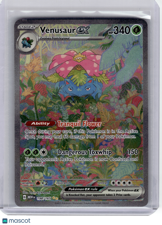 2023 Pokemon—Venusaur EX 198 Scarlet & Violet 151—Special Illustration Rare Holo